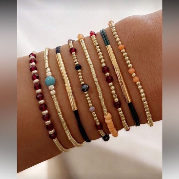 Free People Jewelry - Beaded Bracelet Set S1281